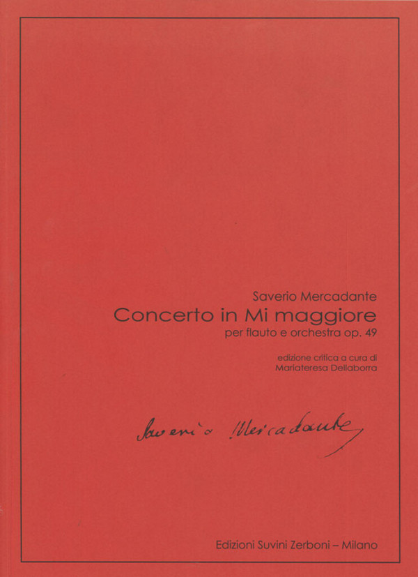 Concerto in Mi maggiore Op.49  Flute and Orchestra  Partitur