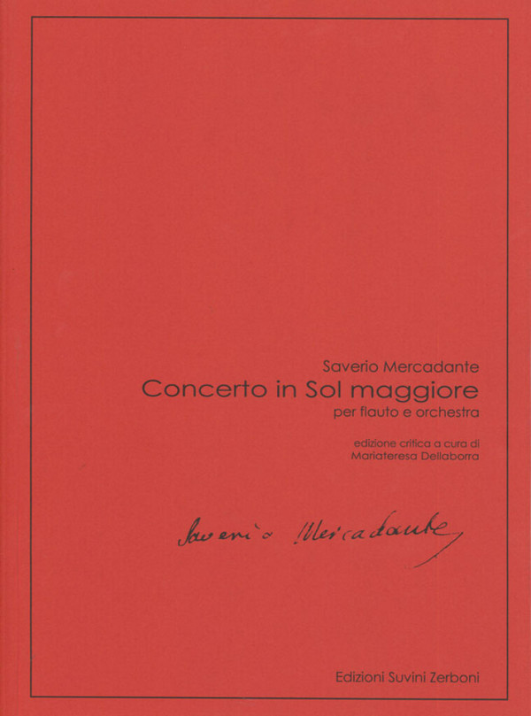 Concerto in Sol maggiore  Flute and Orchestra  Partitur