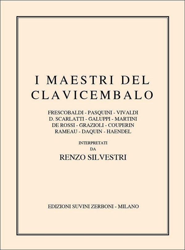 Maestri Del Clavicembalo (A Cura Di Silvestri)&nbsp;&nbsp;Clavecimbal&nbsp;&nbsp;Partitur