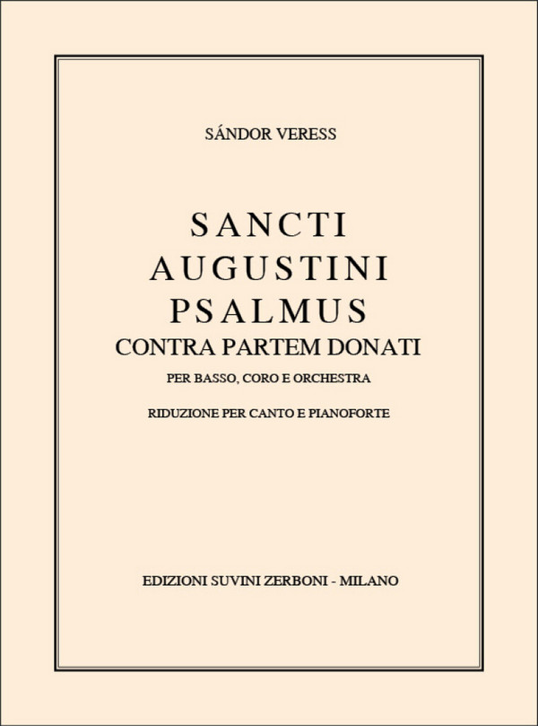 Sandor Veress, S.Augustini (Rid)&nbsp;&nbsp;Gemischter Chor&nbsp;&nbsp;Partitur