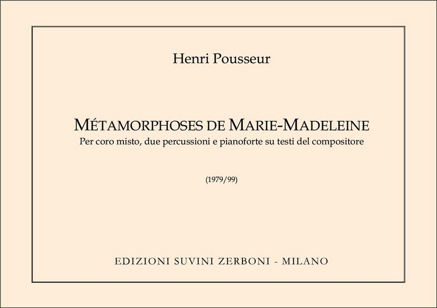 Metamorphoses  Gemischter Chor  Partitur