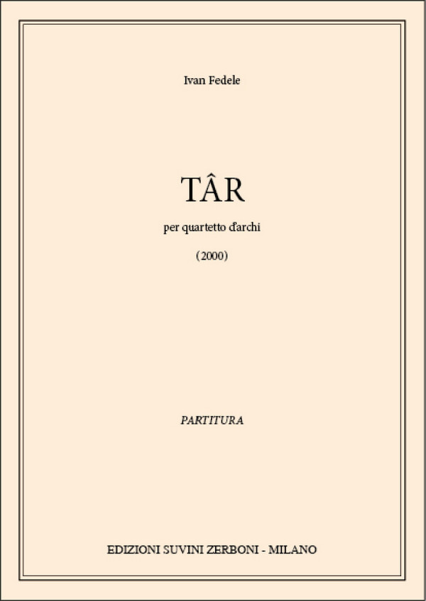 Tar  per quartetto d'archi  Partitur