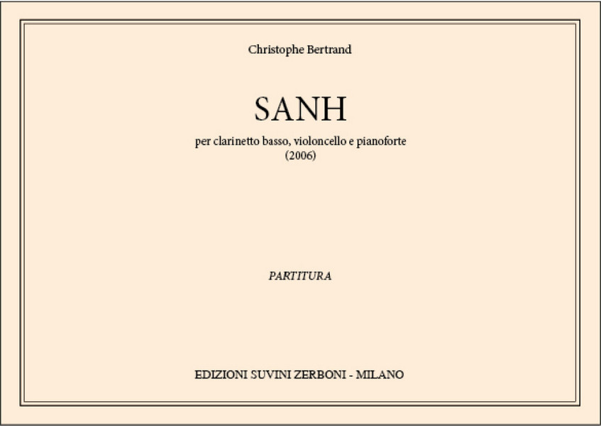 Sanh (Pa)  per clarinetto basso, violoncello e pianoforte  Partitur