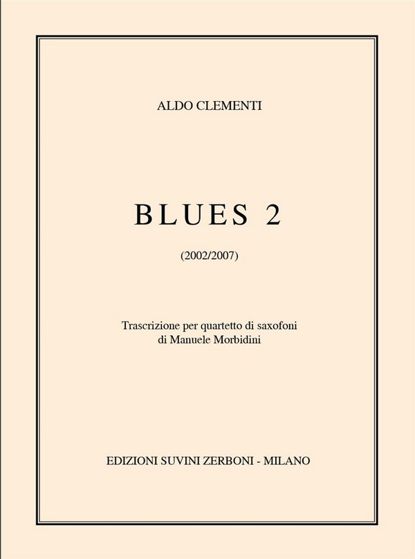 Blues 2  per quartetto di saxofoni  Partitur