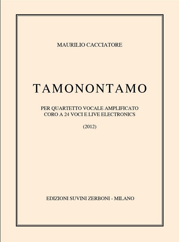 Tamonontamo&nbsp;&nbsp;Mixed Choir a Cappella&nbsp;&nbsp;Partitur