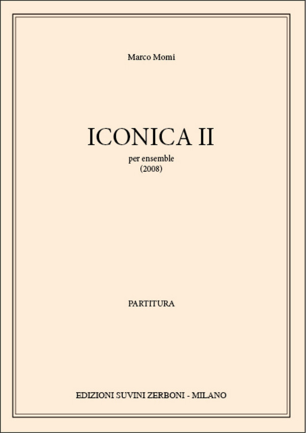 Iconica Ii  Mixed Ensemble  Partitur