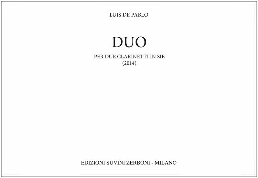 Duo per Due Clarinetti in Si B  2 Klarinetten  