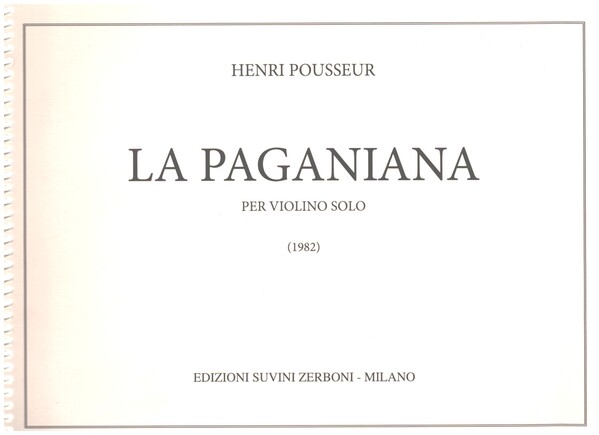 La Paganiana  per violino solo  