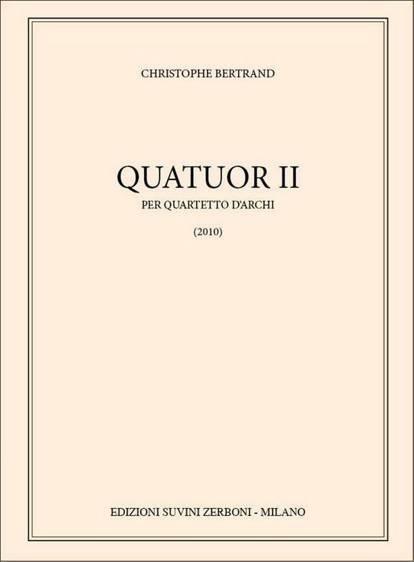 Quatuor II  Streichquartett  Partitur