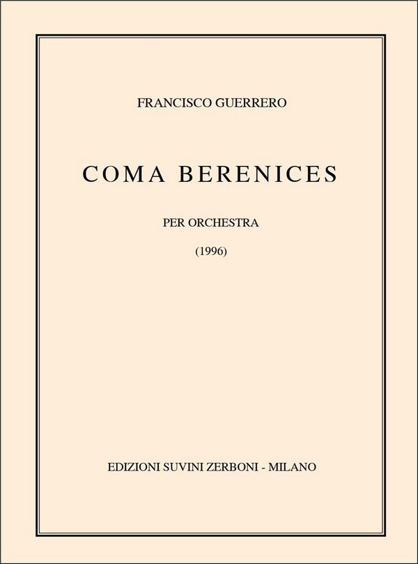 Coma Berenices  Orchestra  Partitur