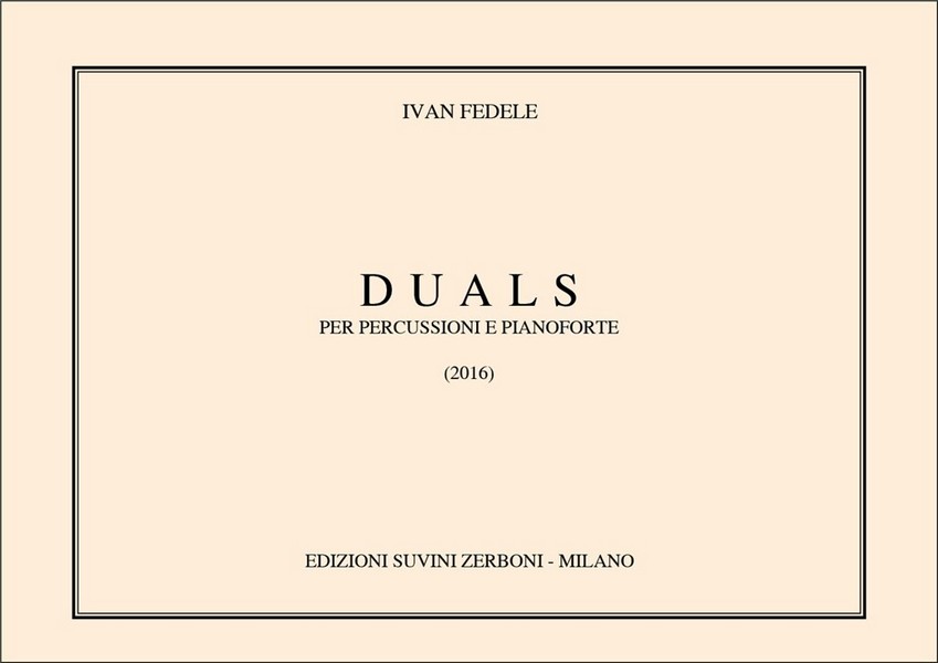 Duals  percussion and Piano  Partitur
