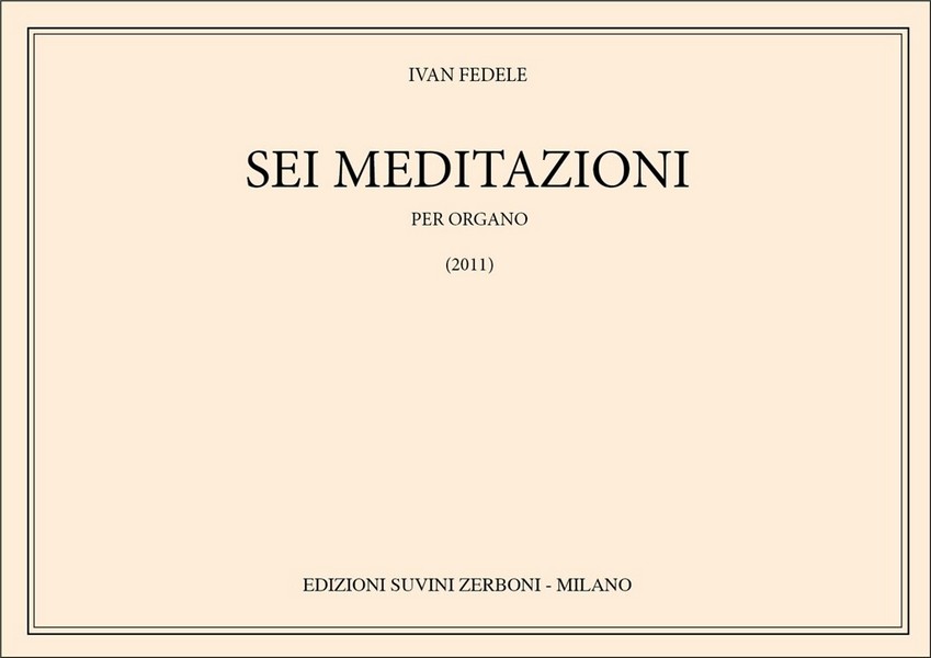 Sei Meditazioni  Orgel  