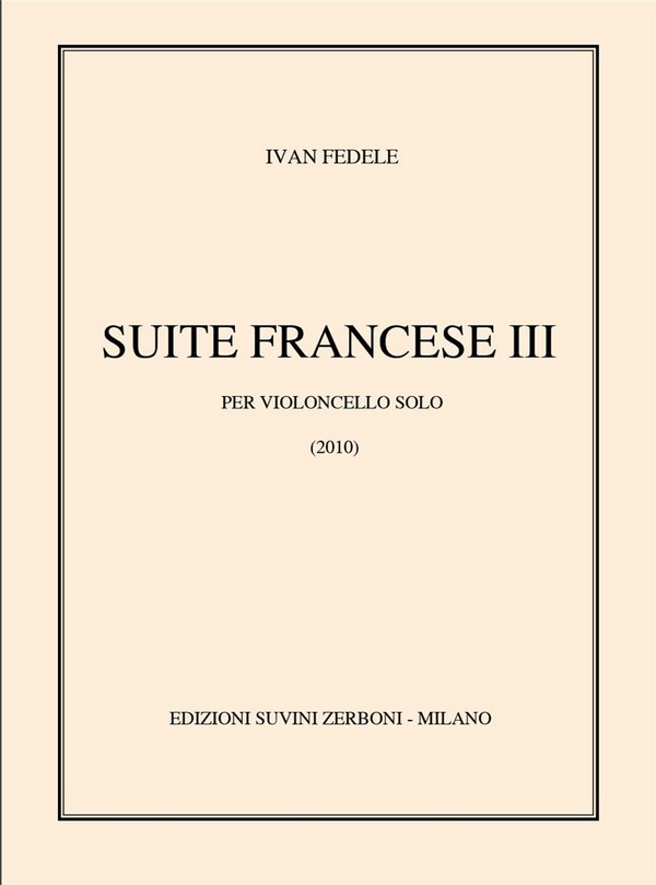Suite Francese III  Cello  