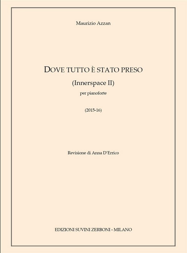 Dove tutto è stato preso&nbsp;&nbsp;Klavier&nbsp;&nbsp;