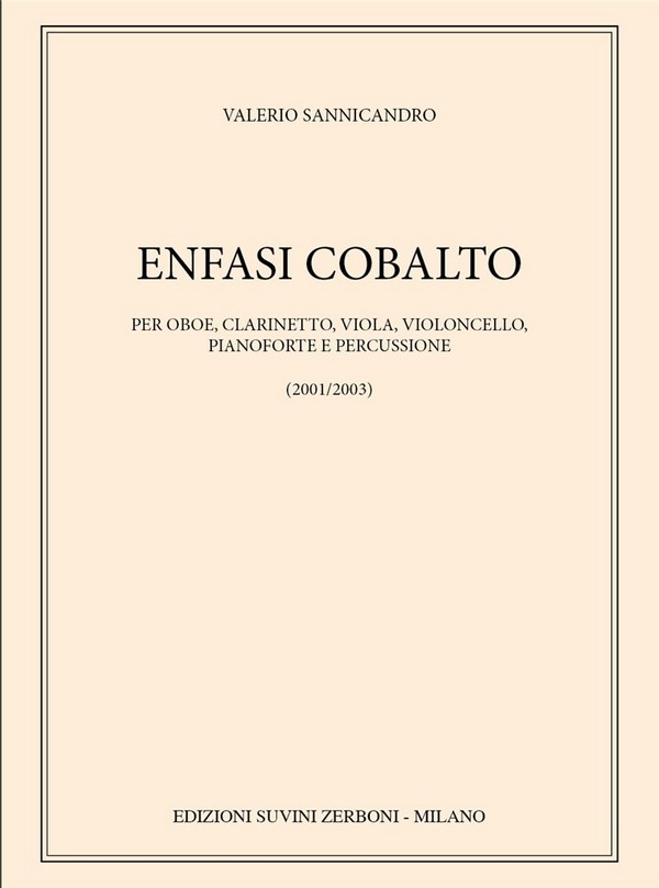 Enfasi Cobalto  Mixed Ensemble  Partitur
