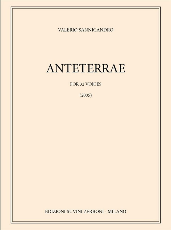 Anteterrae  per 32 voci  Partitur