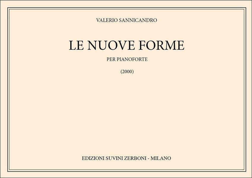 Le Nuove Forme  Klavier  Partitur