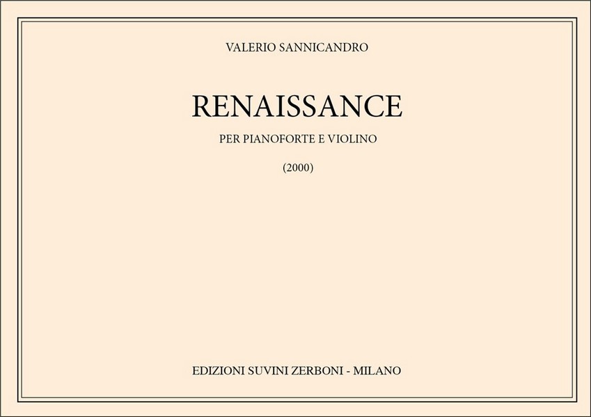 Renaissance  per pianoforte e violino  Partitur