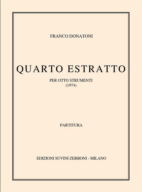 Franco Donatoni, Quarto Estratto&nbsp;&nbsp;&nbsp;&nbsp;Partitur