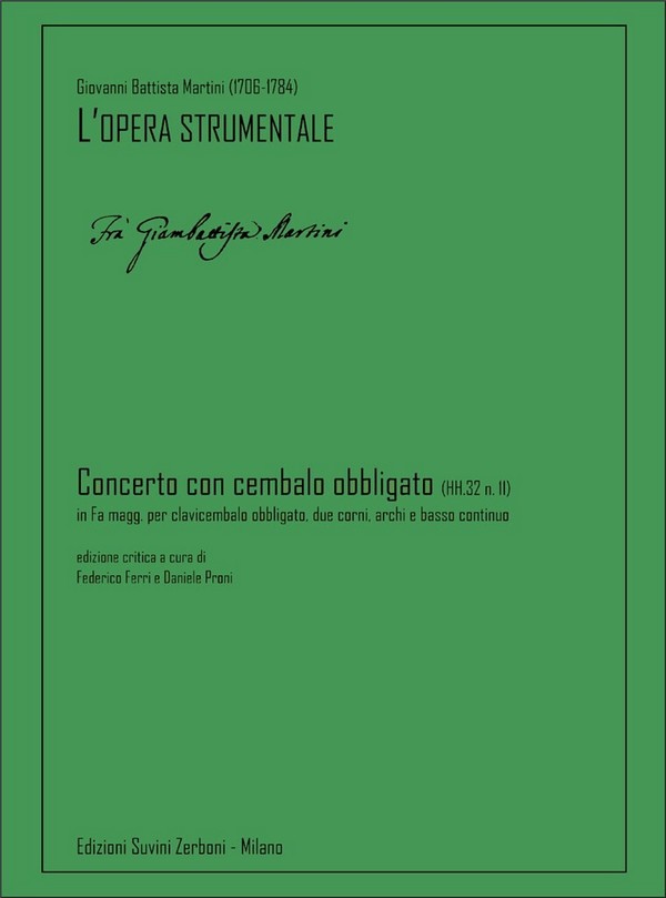 Concerto con cembalo obbligato (HH.32 n. 11  Clavecimbel, 2 Horns, Strings and Basso Continuo  Partitur