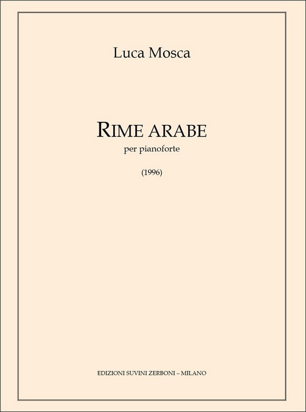 Rime Arabe&nbsp;&nbsp;&nbsp;&nbsp;Partitur