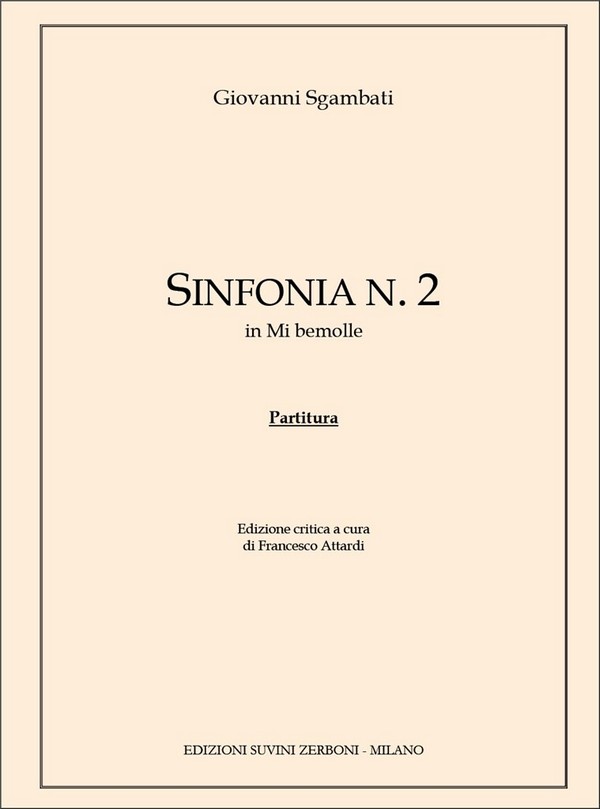 Sgambati Giovanni, Sinfonia n. 2 in mi bemolle&nbsp;&nbsp;Orchestra&nbsp;&nbsp;Partitur