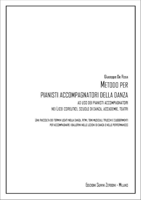 G. De Rosa, Manuale Per Pianisti Accompagnatori Della da nza&nbsp;&nbsp;&nbsp;&nbsp;Partitur