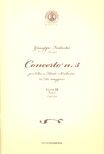 Concerto in do maggiore no.3  per oboe (flauto) e orchestra  partitura