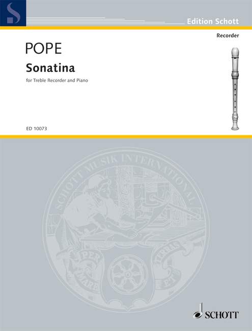 Pope, Peter Sonatina&nbsp;&nbsp;für Alt-Blockflöte (Flöte) und Klavier&nbsp;&nbsp;