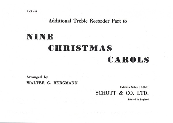 9 Christmas Carols  für Alt-Blockflöte  