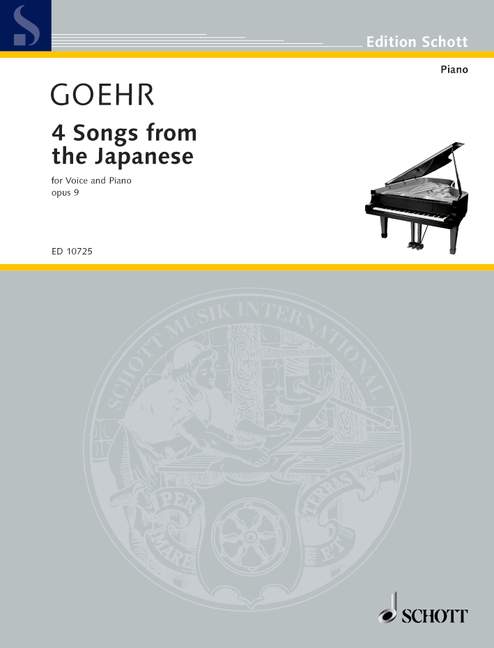 Four Songs from the Japanese op. 9  für Mezzo-Sopran und Klavier oder Orchester  Klavierauszug