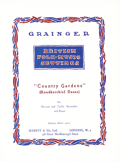 Country Gardens für  für 2 Blockflöten (SA) und Klavier  