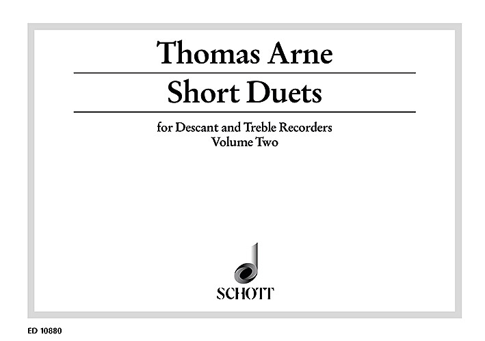 Short Duets Vol. 2  für Sopran- und Alt-Blockflöte  Spielpartitur