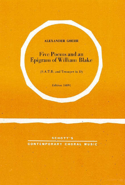 Five Poems and An Epigram of William Blake op. 17  für gemischten Chor (SATB) mit Trompete in D  Partitur