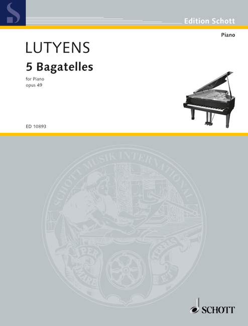 Lutyens, Elisabeth Five Bagatelles op. 49&nbsp;&nbsp;für Klavier&nbsp;&nbsp;