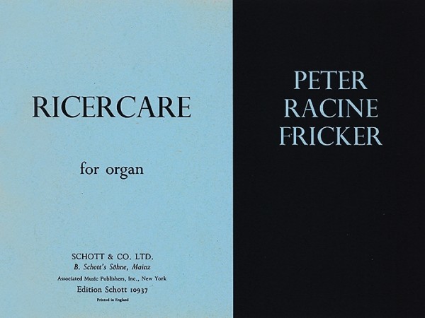 Ricercare op. 40  für Orgel  