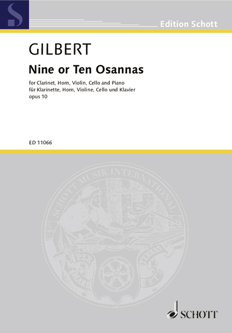 Nine or Ten Osannas op. 10  für Klarinette, Horn, Violine, Violoncello und Klavier  Studienpartitur