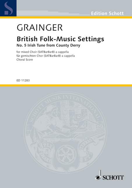 British Folk-Music Settings  für gemischten Chor (SATBarBarB)  Chorpartitur mit unterlegter Klavierstimme zum Üben