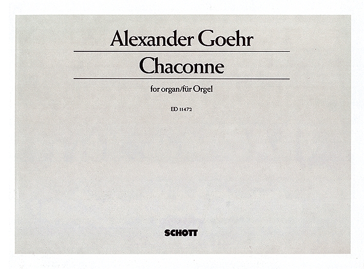 Chaconne op. 34a  für Orgel  