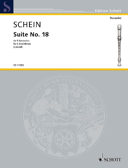 Suite no.18 for ssatb recorders&nbsp;&nbsp;for 5 recorders (SSATB)&nbsp;&nbsp;score