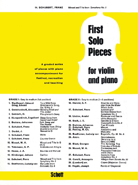 Menuett und Trio&nbsp;&nbsp;für Violine (1. Lage) und Klavier&nbsp;&nbsp;