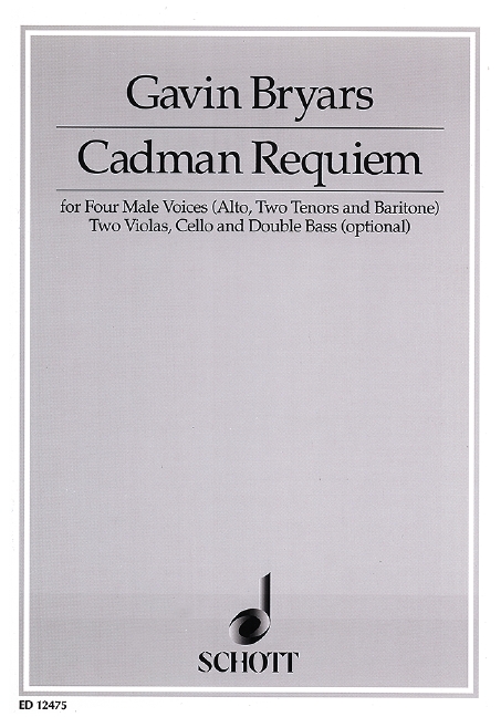 Cadman Requiem  für 4 Männerstimmen (ATTBar), 2 Violas, Violoncello, Kontrabass (ad li  Partitur