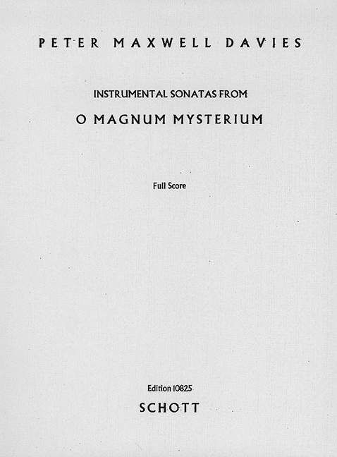 Maxwell Davies, Sir Peter O Magnum Mysterium&nbsp;&nbsp;für Flöte, Oboe, Klarinette (B), Fagott, Horn, Viola, Violoncello und &nbsp;&nbsp;Partitur