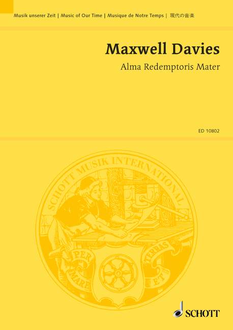 Maxwell Davies, Sir Peter Alma Redemptoris Mater&nbsp;&nbsp;für Ensemble&nbsp;&nbsp;Studienpartitur