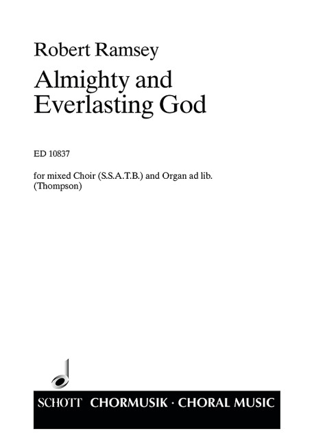 Ramsey, Robert Almighty and Everlasting God&nbsp;&nbsp;für gemischten Chor (SSATB)&nbsp;&nbsp;Chorpartitur