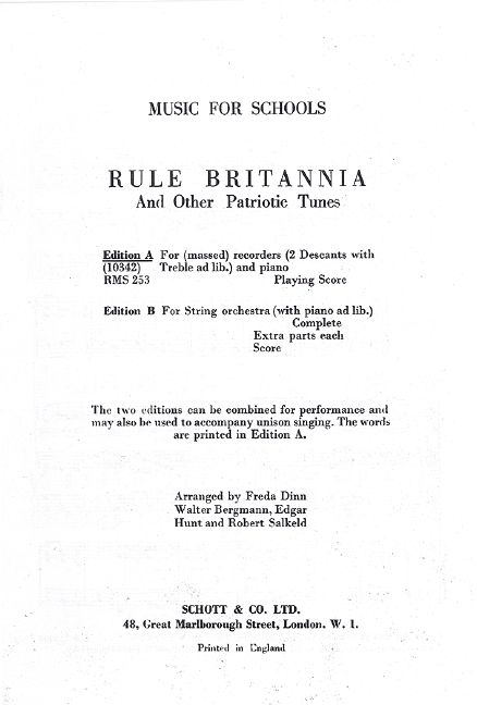 Rule Britannia and other patriotic Tunes