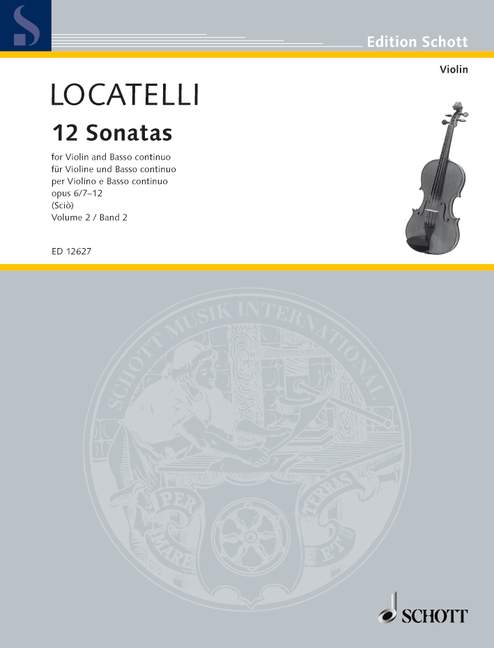 12 Sonaten op.6 Band 2 (Nr.7-12)  für Violine und Bc  