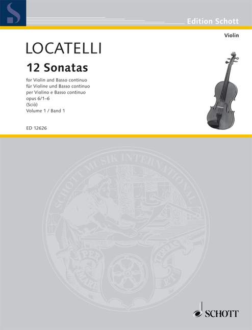 12 Sonaten op.6 Band 1 (Nr.1-6)  für Violine und Bc  