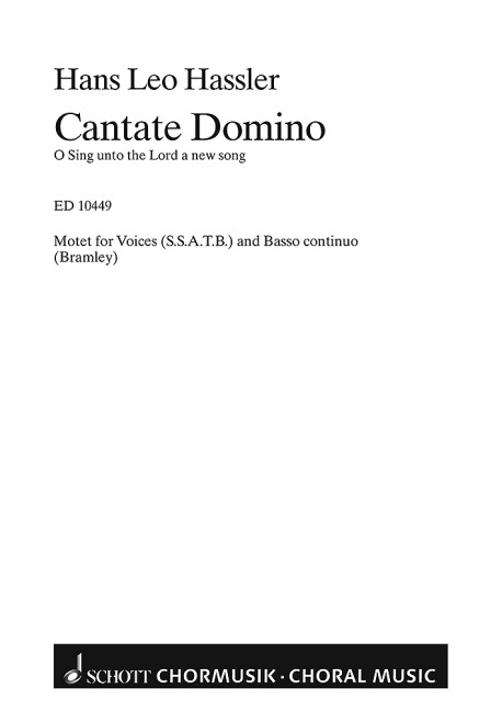 Cantate Domino  für gemischten Chor (SSATB)  Chorpartitur