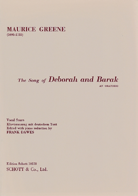 Song of Deborah/Barak    Klavierauszug